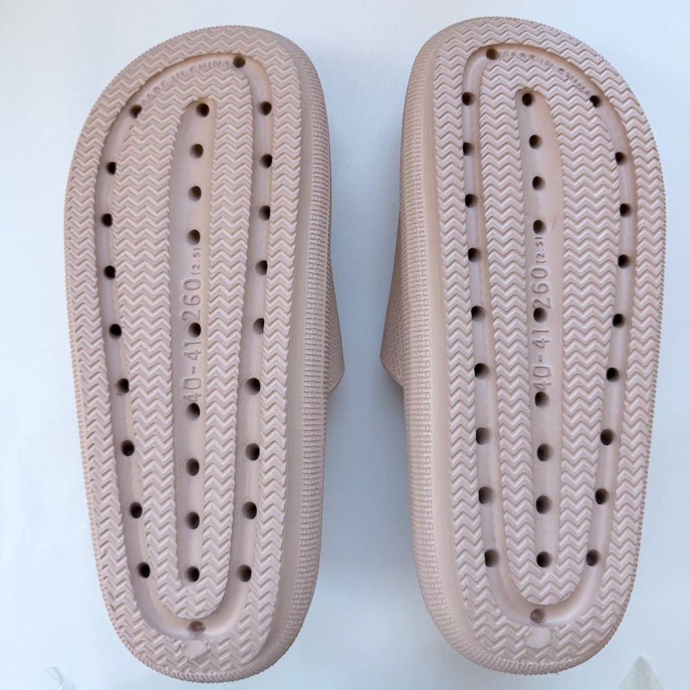 BRONAX Pillow Cloud Slides Tan Cushion Sandals Unisex Size 40-41 8.5-9W 7M - Picture 4 of 4